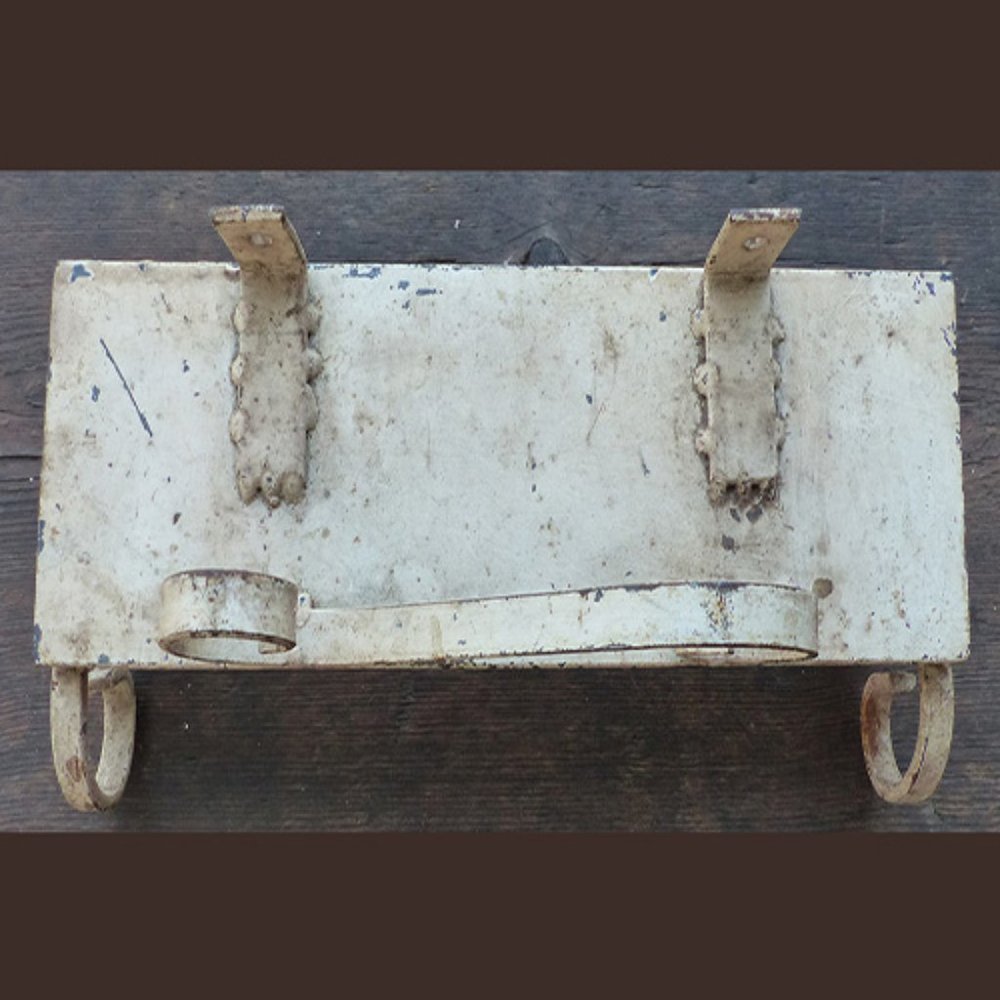 Antique Industrial Iron Shelf Very Heavy 5 Pounds 14" long 4" wide